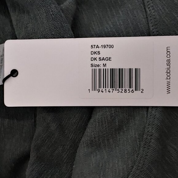 Bobi Los Angeles French Terry Cropped Long Sleeve Turtle Neck Top - Picture 6 of 6